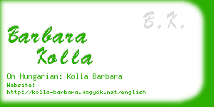 barbara kolla business card